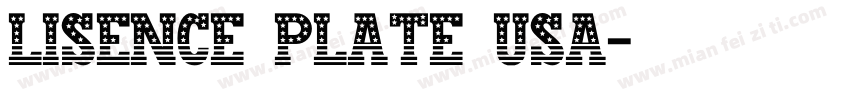 lisence plate usa字体转换